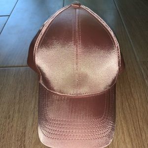 Pink Satin Baseball Cap